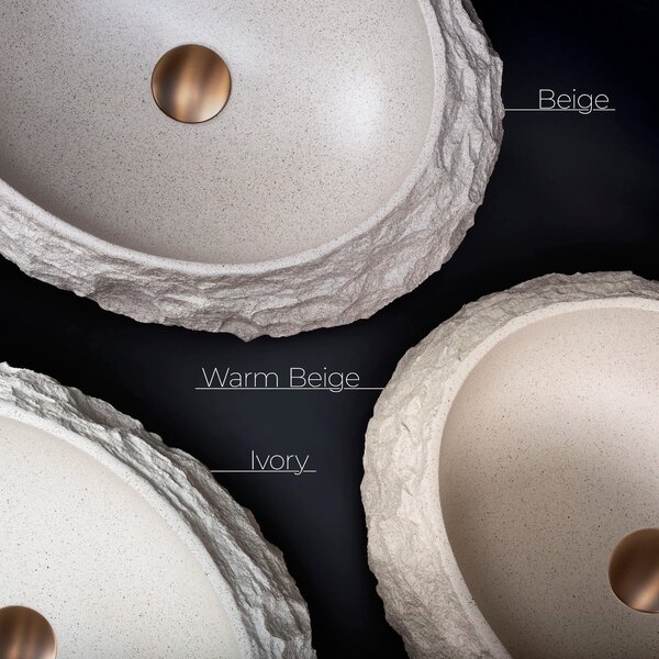 Lavabo da appoggio Rea Mika Warm Beige