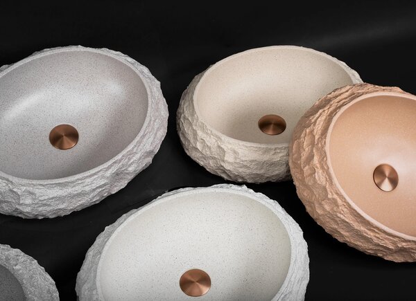 Lavabo da appoggio Rea Mika Warm Beige