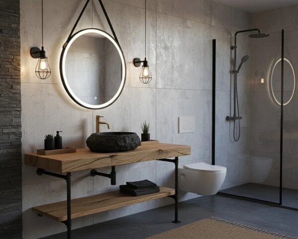 Lavabo da appoggio Rea Mika Black