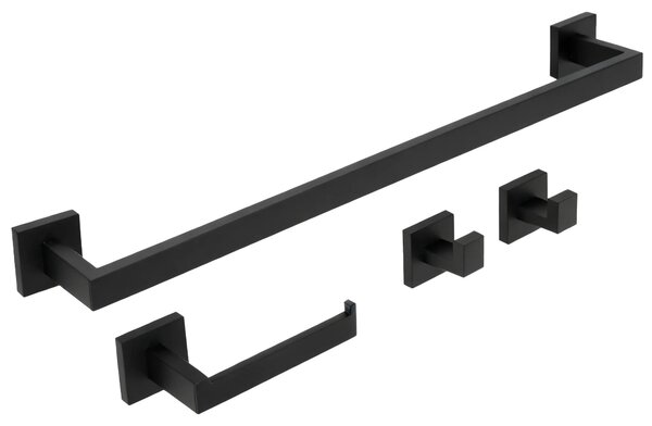Set accessori da bagno Rio Black 4 pezzi