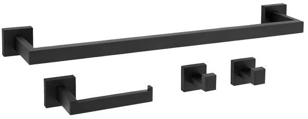 Set accessori da bagno Rio Black 4 pezzi