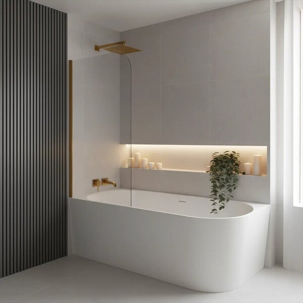 Vasca da bagno angolare in acrilico Bellanto Slim 170 Sinistra