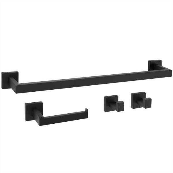 Set accessori da bagno Rio Black 4 pezzi