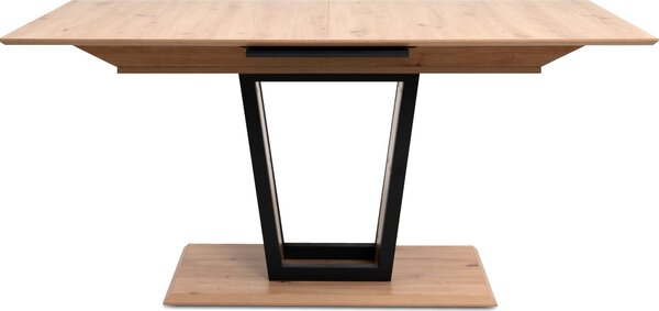 Calicosy - Tavolo da pranzo allungabile da 160 a 200 cm, finitura rovere artisan e nero - SORIA