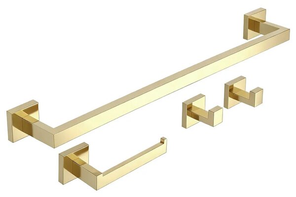 Set accessori da bagno Rio Gold 4 pezzi