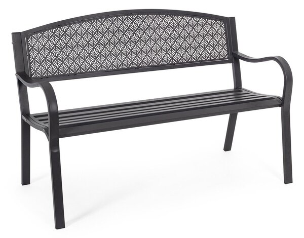 Panca da giardino color antracite in metallo Lizette – Bizzotto