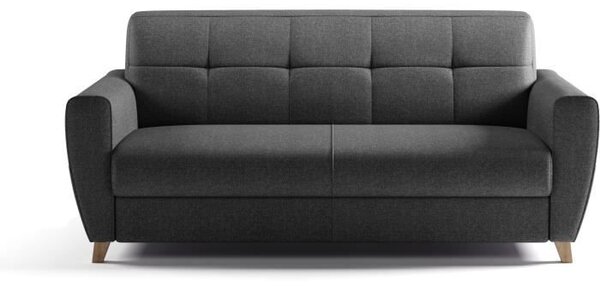 Divano trasformabile a 3 posti Express SKY - Tessuto antracite - 192 x 100 x 88 cm