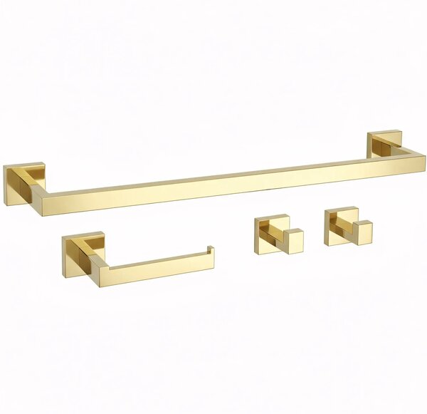 Set accessori da bagno Rio Gold 4 pezzi