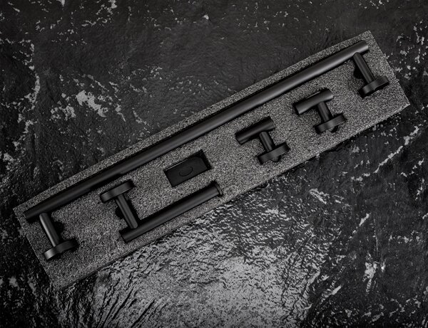 Set accessori da bagno Ari Black 4 pezzi