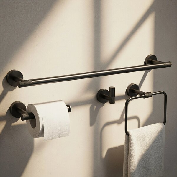 Set accessori da bagno GRID Black 4 pezzi