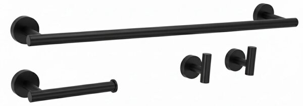 Set accessori da bagno Ari Black 4 pezzi