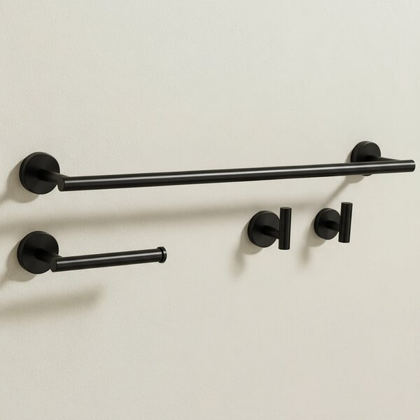 Set accessori da bagno Ari Black 4 pezzi