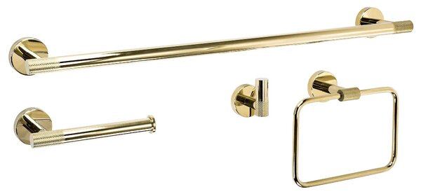 Set accessori da bagno GRID Gold 4 pezzi