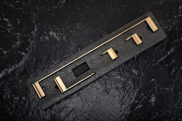 Set accessori da bagno Mati Gold 4 pezzi