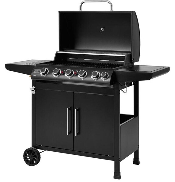 COOKINGBOX Paarl 5SB: Griglia a gas con 5 bruciatori principali e un bruciatore laterale, dimensioni 70 x 42 cm