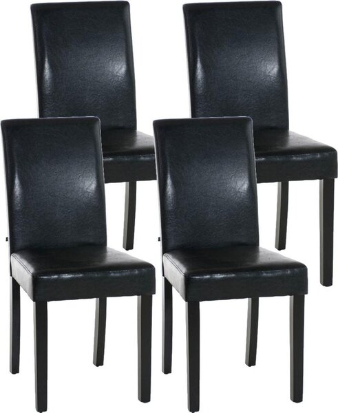 Set di quattro sedie per sala da pranzo - sedie da cucina - seduta e schienale confortevoli