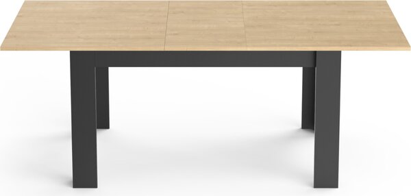 Calicosy - Tavolo allungabile da 160 a 200 cm in decorazione rovere Hamilton e nero opaco - CRAFT