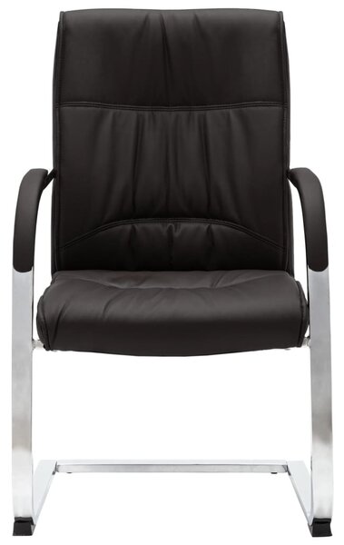 VidaXL Sedia da ufficio cantilever in Pelle finta nera