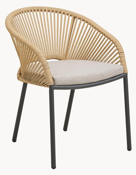 Set di 2 sedie da pranzo da giardino con braccioli Novella