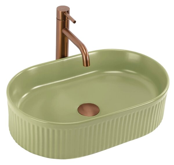 Lavabo da appoggio Rea Vanda Pistachio Matt