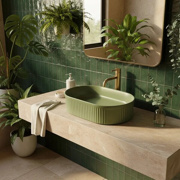 Lavabo da appoggio Rea Vanda Pistachio Matt