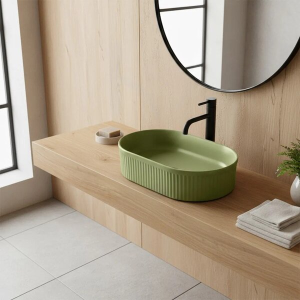 Lavabo da appoggio Rea Vanda Pistachio Matt