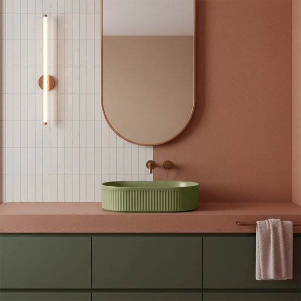 Lavabo da appoggio Rea Vanda Pistachio Matt
