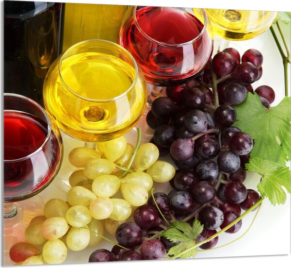 PIATTO IN VETRO PER CUCINA 65x60 Vino