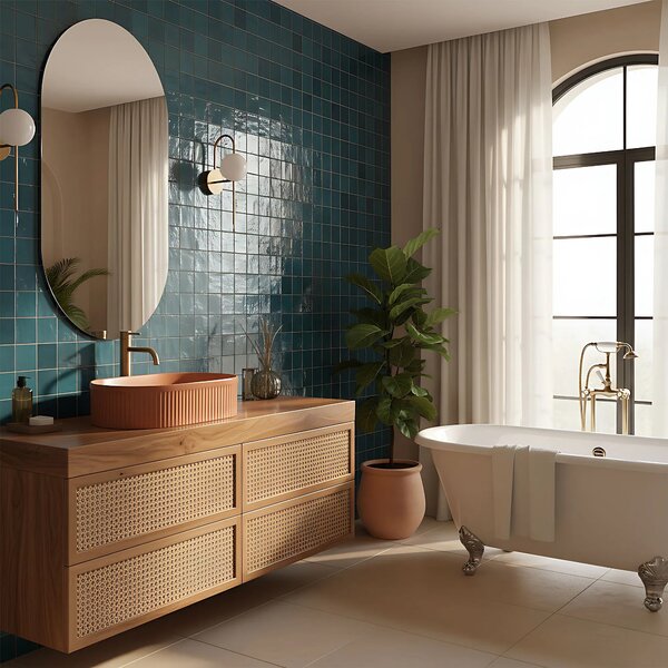 Lavabo da appoggio Rea Vanda Cinnamon Matt