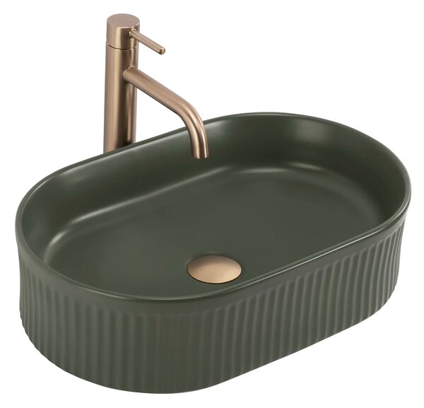 Lavabo da appoggio Rea Vanda Olive Matt