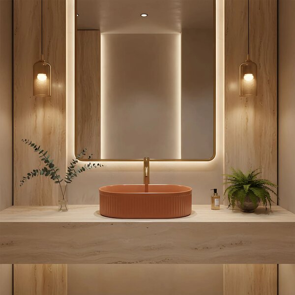 Lavabo da appoggio Rea Vanda Cinnamon Matt