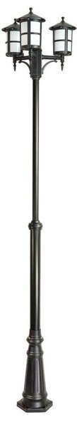 Lampione 280 cm 3xE27 nero IP23 SU-MA OGMWN 3 TD
