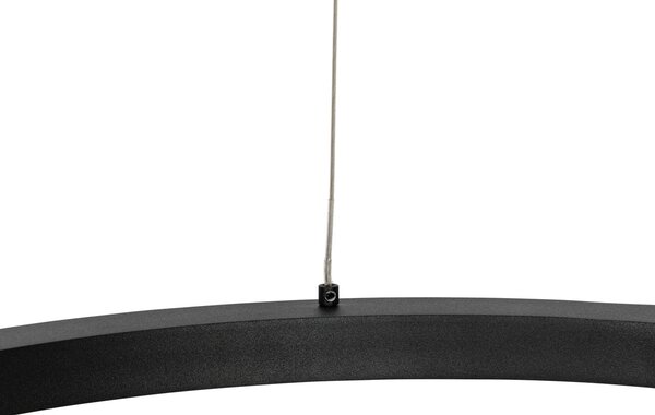 Lampada a sospensione intelligente nera 60 cm con LED e RGBW - Girello