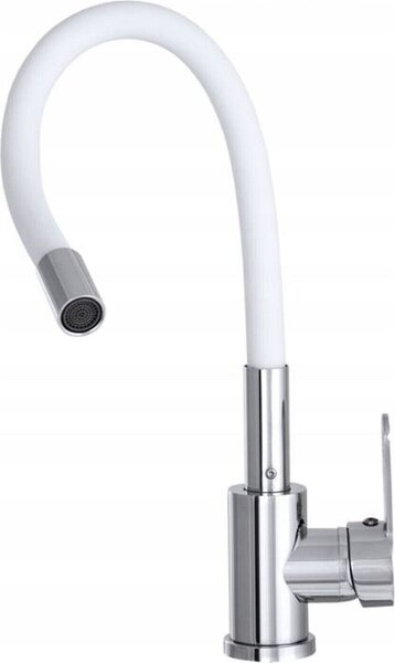 Rubinetto da cucina Rubinetto acqua Miscelatore lavello Miscelatore doccia Flessibile Bianco 10899