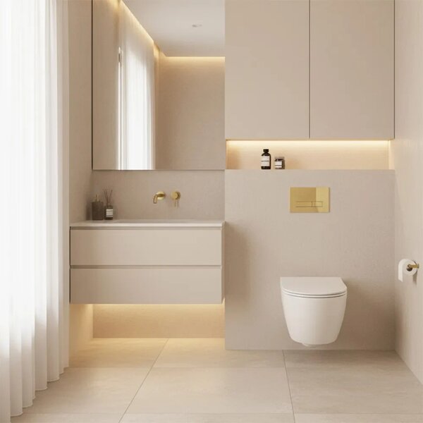 Pulsante per supporto set da incasso WC Rea HD K011A-Q e Slim 024N Gold