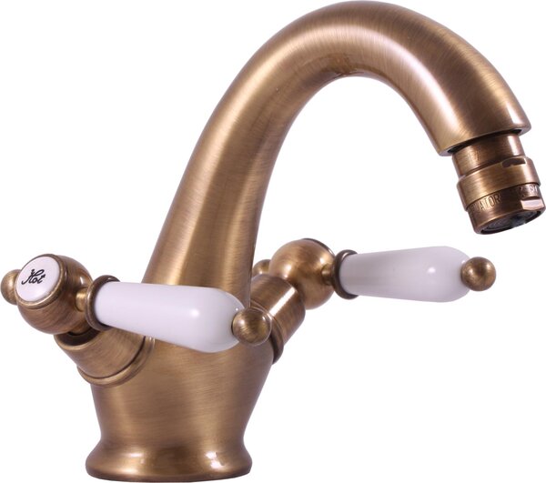 Miscelatore per bidet con uscita click-clack MORAVA OLD BRASS, Colore: old brass, Dimensioni: 1/2'' (MK543.5SM)