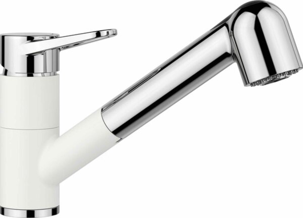 Blanco Wega S - Miscelatore per lavello con doccia estraibile, bianco/cromo 526421