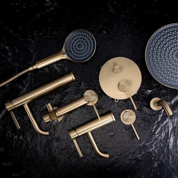 Rubinetto da lavabo Rea Foster Nickel Gold Low