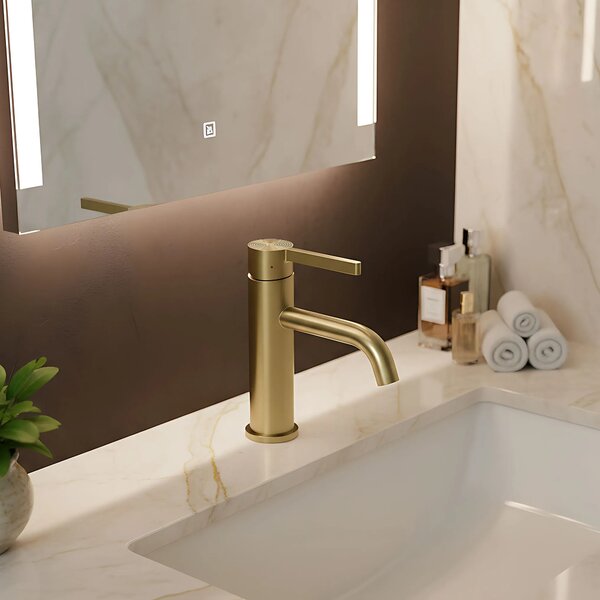 Rubinetto da lavabo Rea Foster Nickel Gold Low