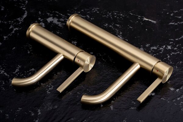 Rubinetto da lavabo Rea Foster Nickel Gold Low