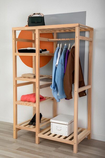 Armadio Beige Scaffale Armadio Vestiti Mobili Armadi Moderni Legno