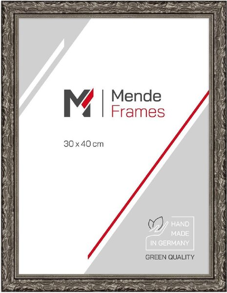 Cornice per foto in stile barocco H530, argento, 50x60 cm, vetro da museo