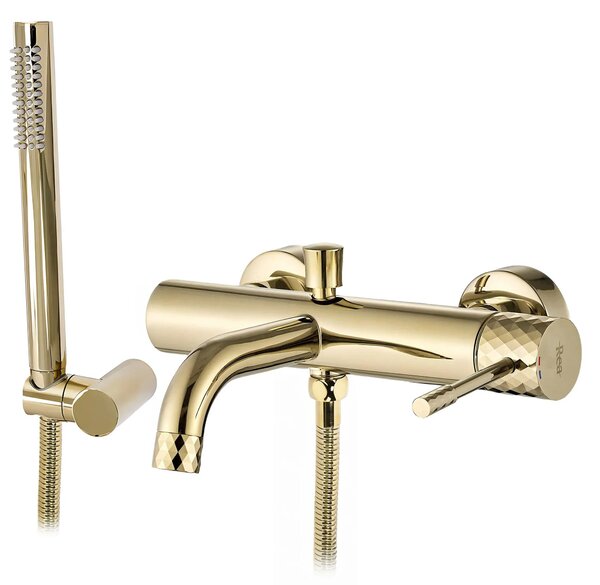 Rubinetto da vasca Rea Lungo Diamond Gold