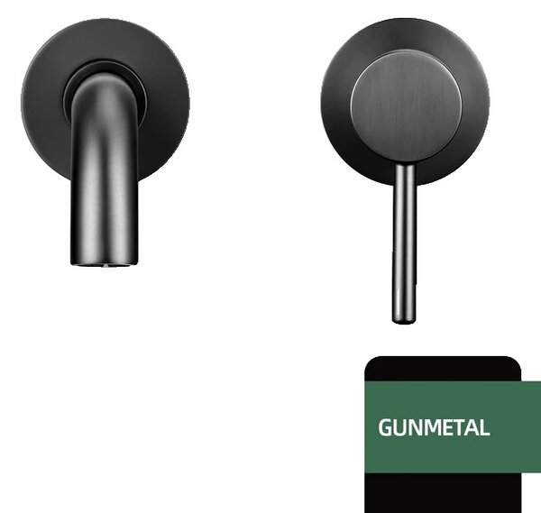 Rubinetto per lavabo, a parete, monocomando, GM-260 mm