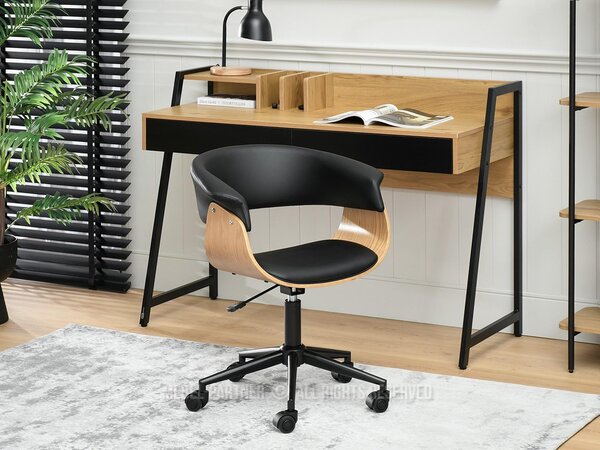 Sedia girevole DARLYN - nero / rovere