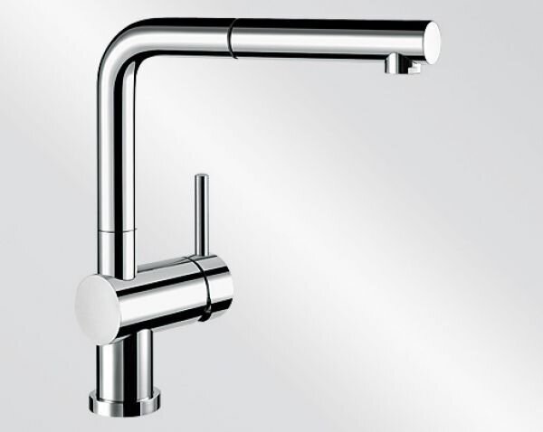 Blanco Linus S-F - Miscelatore per lavello con bocca estraibile, ribaltabile sotto la finestra, cromo 514023
