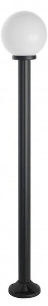 Lampada da giardino 170 cm sfera bianca o fumé 20 cm 1xE27 nero IP43 SU-MA Kule K 5002/1/K 200