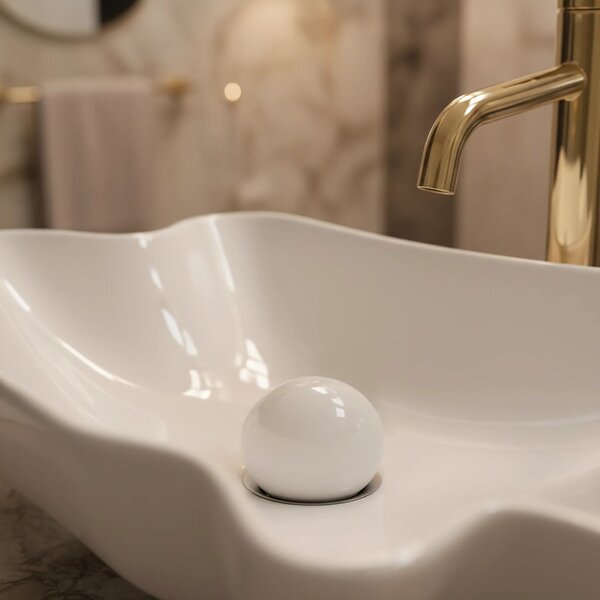 Lavabo da appoggio REA Infinity + Tappo Click-Clack