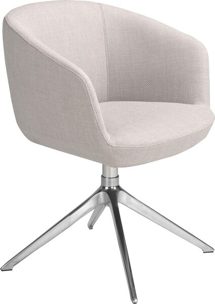 Sedia girevole Angel Cerdá in tessuto grigio chiaro 4133