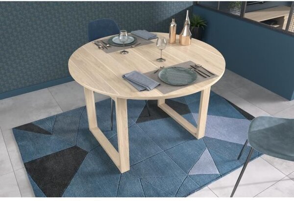 Tavolo da pranzo allungabile - BETTY - Rotondo - Finitura rovere - 4/6 persone - 120/155 x 120 x 75 cm - PARISOT